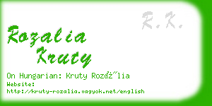 rozalia kruty business card